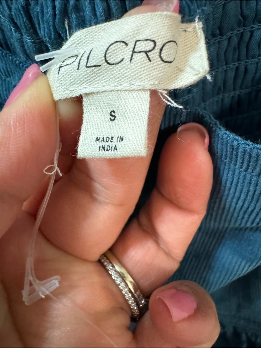 Anthropology Pilcro Corduroy Square Neck Babydoll Dress Size S - Picture 5 of 11